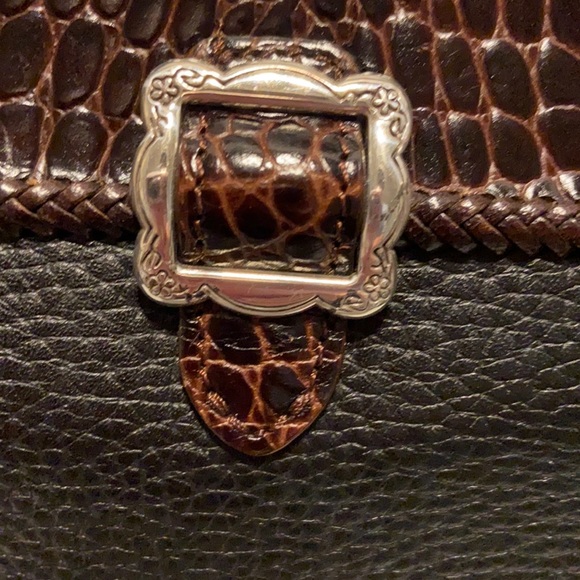 EUC BRIGTON Handbag 👜 Navy Blue and Brown strap. Gorgeous!! - Picture 3 of 14